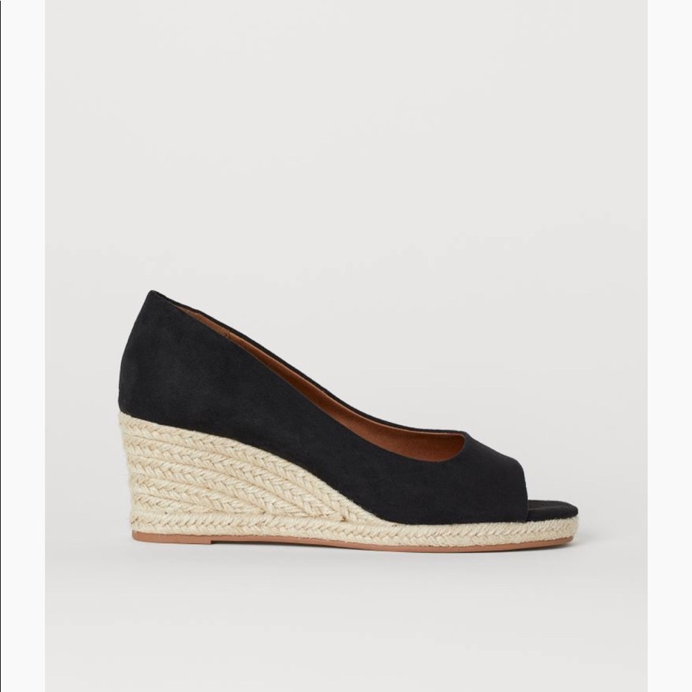 Open toe wedge heel sandals